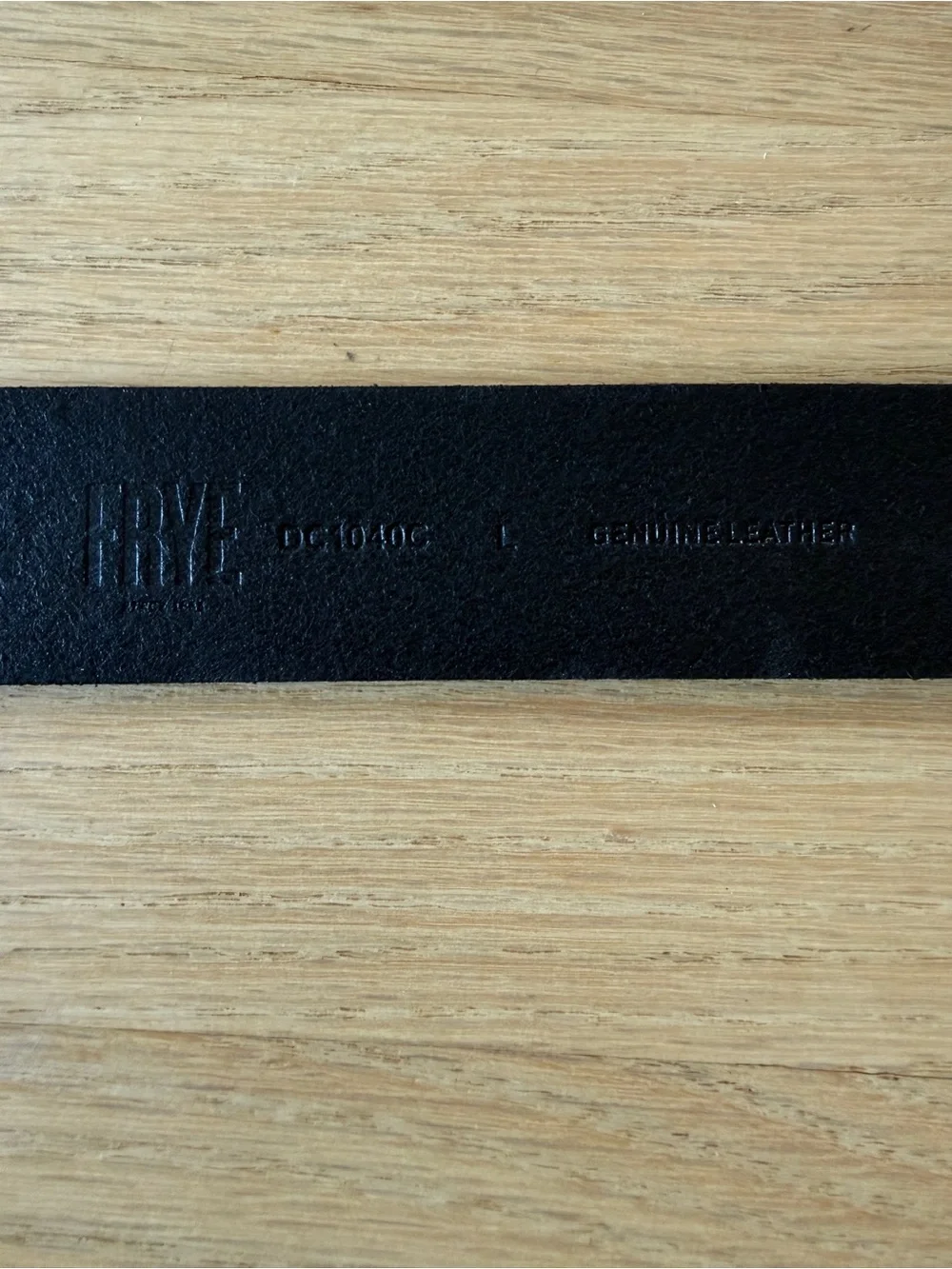 Frye Black Leather Belt with Antique Gold Round Buckle- Women’s Large